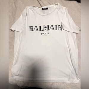 Balmain White Short Sleeve Tee